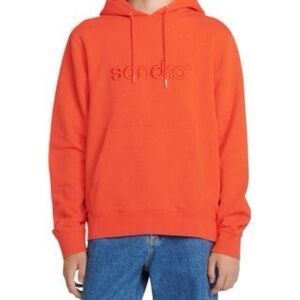 Sandro Men's Orange Hoodie